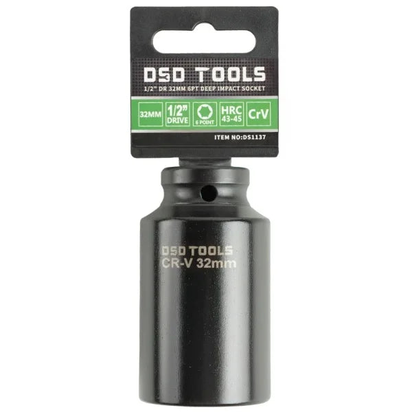 1/2" DR 32MM 6PT DEEP IMPACT SOCKET DS1137