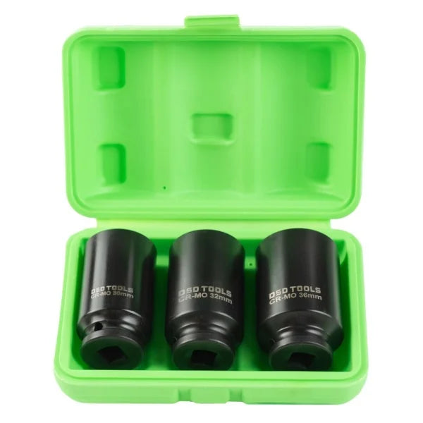3PC 1/2" DR 12PT DEEP IMPACT HUB NUT SOCKETS DS1147