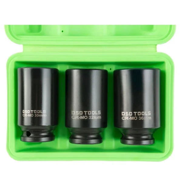 3PC 1/2" DR 12PT DEEP IMPACT HUB NUT SOCKETS DS1147