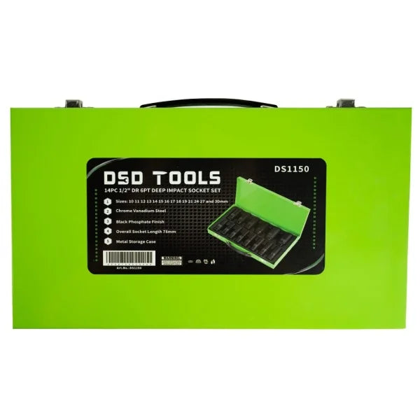 14PC 1/2" DR DEEP IMPACT SOCKETS METRIC 10 - 30MM DS1150