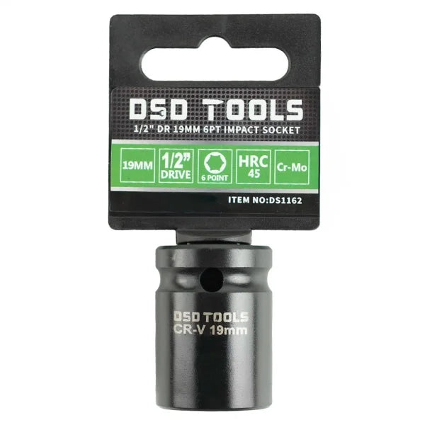 1/2" DR 19MM 6PT IMPACT SOCKET EURO STYLE DS1162