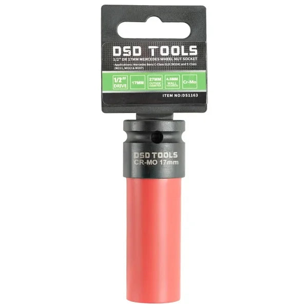 1/2" DR 17MM MERCEDES WHEEL NUT SOCKET DS1163