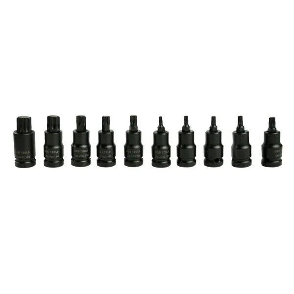 10PC 1/2" DR IMPACT TORX BIT SOCKETS DS1168