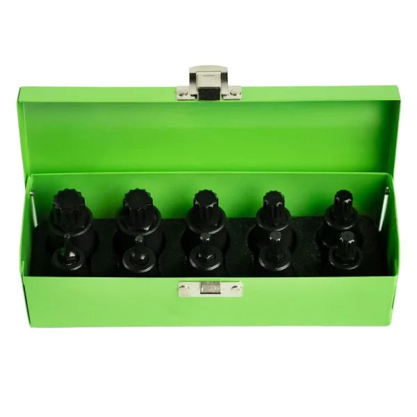 10PC 1/2" DR IMPACT SPLINE BIT SOCKETS DS1169