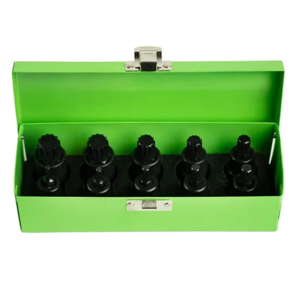 10PC 1/2" DR IMPACT SPLINE BIT SOCKETS DS1169