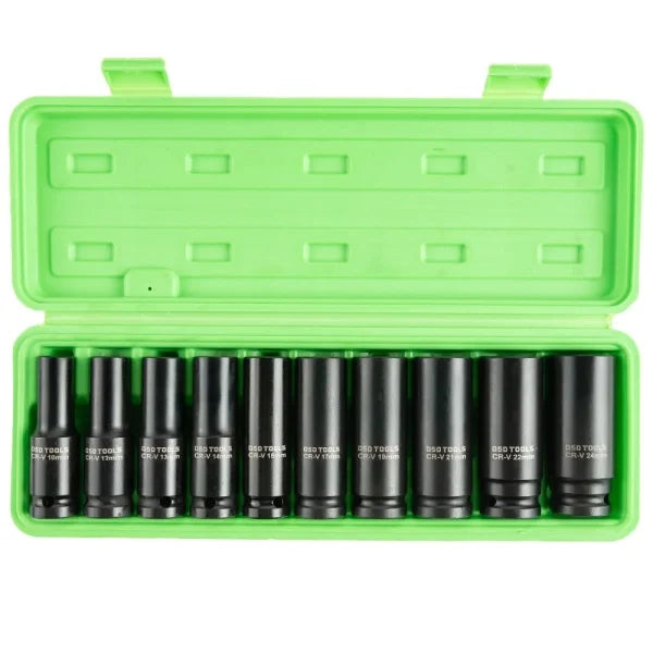 10PC 1/2" DR DEEP IMPACT SOCKETS METRIC DS1171