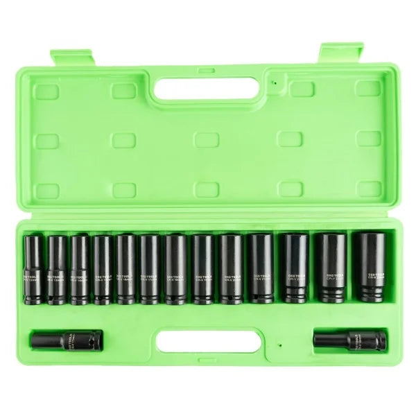 15PC 1/2" DR DEEP IMPACT SOCKETS METRIC 10-24MM DS1172