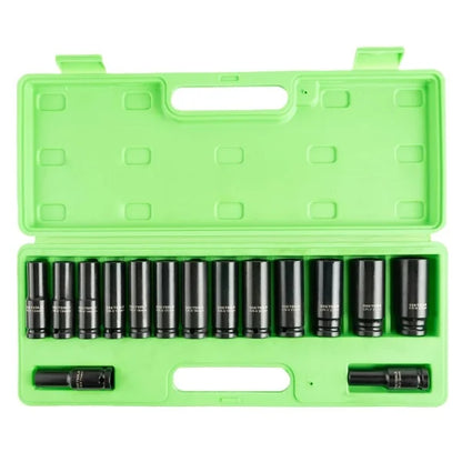 15PC 1/2" DR DEEP IMPACT SOCKETS METRIC 10-24MM DS1172