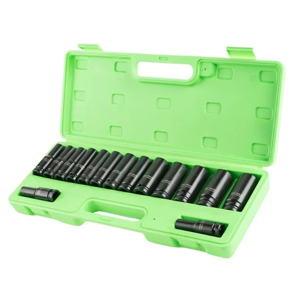 15PC 1/2" DR DEEP IMPACT SOCKETS METRIC 10-24MM DS1172