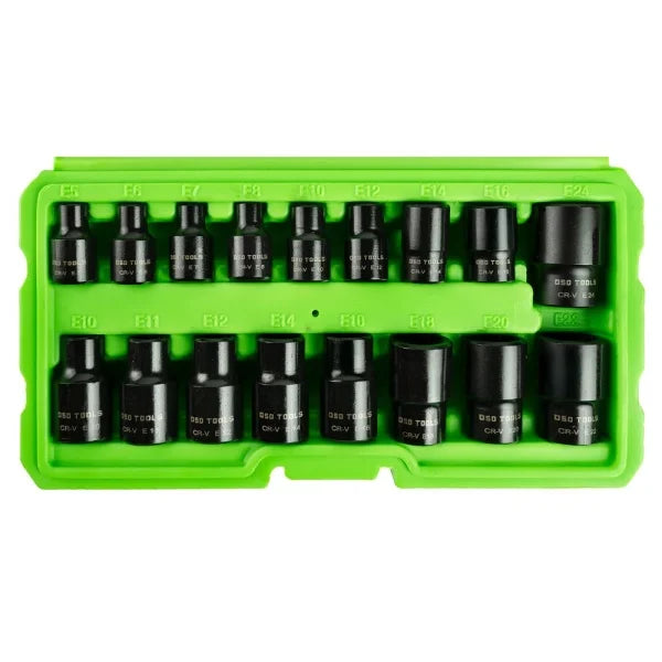 17PC 3/8" 1/2" DR IMPACT E STAR SOCKETS DS1175