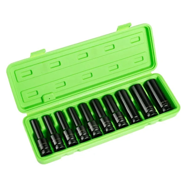 10PC 1/2" DR DEEP IMPACT E STAR SOCKETS DS1177