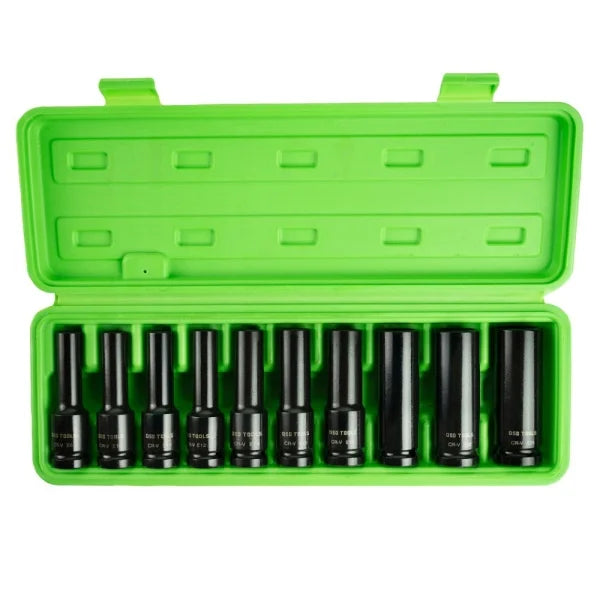 10PC 1/2" DR DEEP IMPACT E STAR SOCKETS DS1177