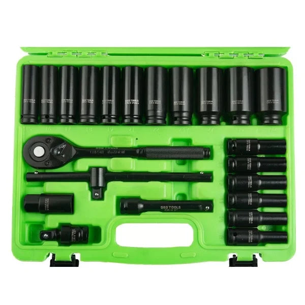22PC 1/2" DR 6PT DEEP IMPACT SOCKET SET DS1179