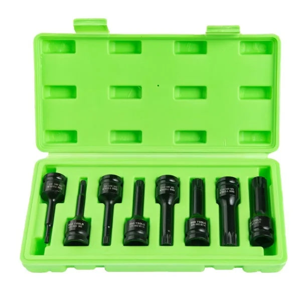 8PC 1/2" DR IMPACT SPLINE BIT SOCKETS DS1180