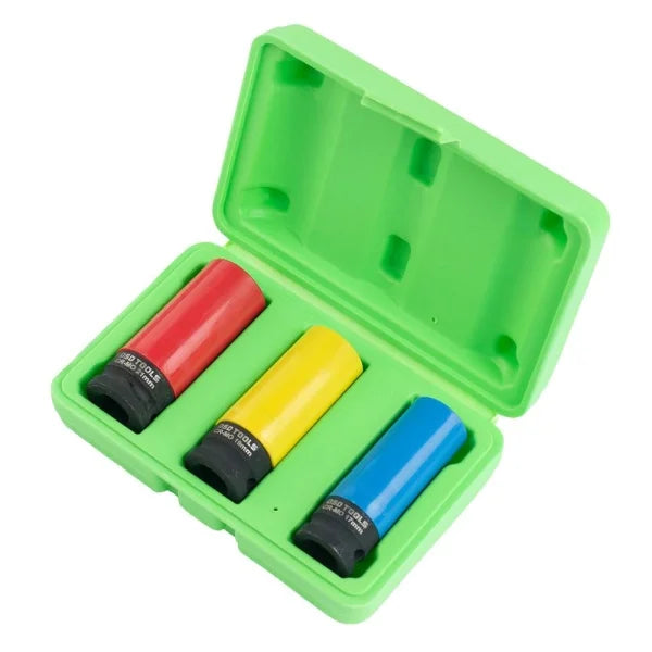 3PC 1/2" DR DEEP IMPACT SOCKETS FOR ALLOY WHEELS DS1186