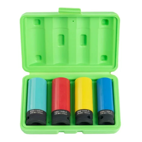 4PC 1/2" DR DEEP IMPACT SOCKETS FOR ALLOY WHEELS DS1187