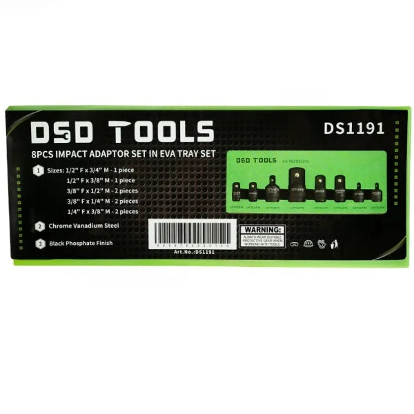 8PCS IMPACT ADAPTOR SET IN EVA TRAY DS1191