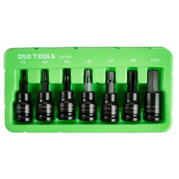 7PC 3/8" DR IMPACT HEX BIT SOCKETS DS1193