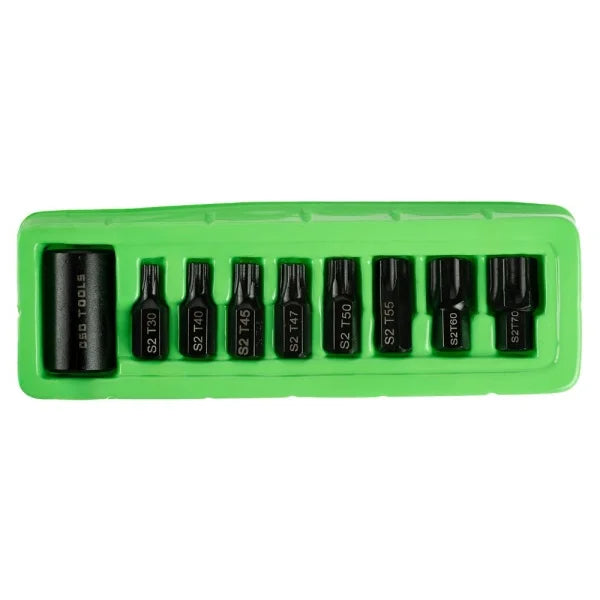 9PC IMPACT STAR BIT SET WITH 1/2" DR BIT HOLDER DS1200