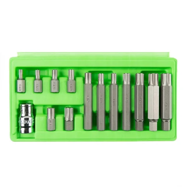 14PC 1/2" DRIVE 10MM RIBE BITS SET DS1213