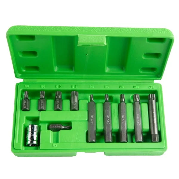 11PC 3/8" DR SPLINE BIT SET DS1215