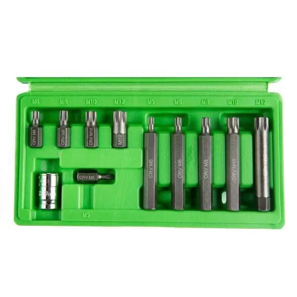11PC 3/8" DR SPLINE BIT SET DS1215