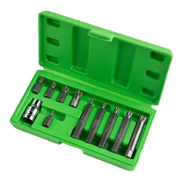 11PC 1/2" DR SPLINE BIT SET DS1216