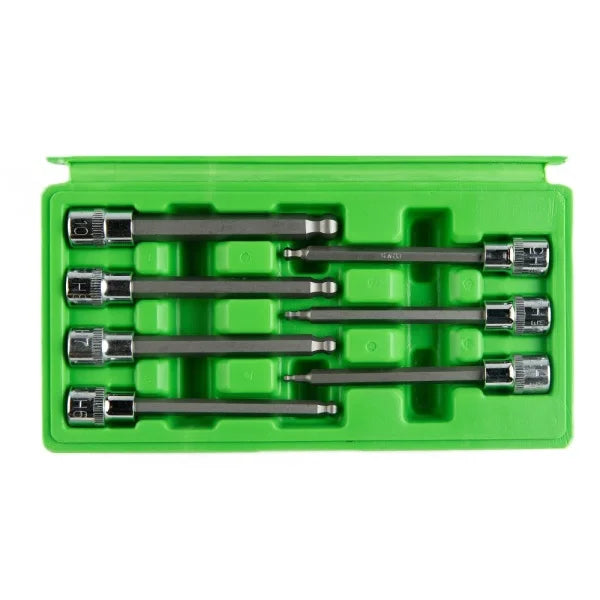 7PC 3/8" DR BALL END HEX BIT SOCKETS DS1221