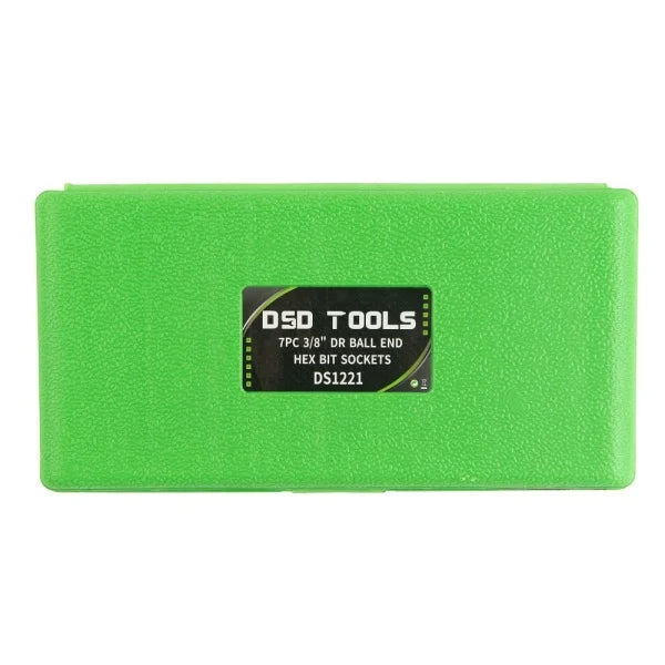 7PC 3/8" DR BALL END HEX BIT SOCKETS DS1221