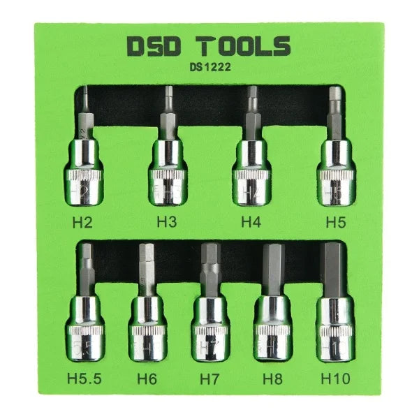 9PC 3/8" DR HEX BIT SOCKETS DS1222