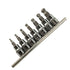 7PC 3/8" DR BALL END HEX BIT SOCKETS 48MM ON RAIL DS1224