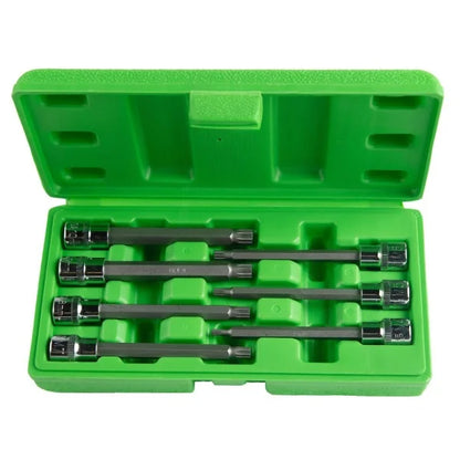 7PC 3/8" DR 110MM(L) SPLINE BIT SOCKETS DS1227