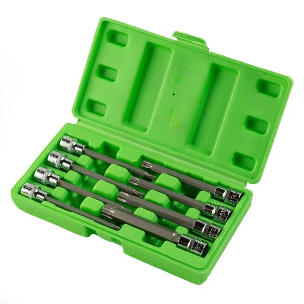 8PC 3/8" DR 110MM(L) TAMPER STAR BIT SOCKETS DS1228