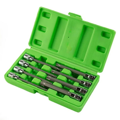 8PC 3/8" DR 110MM(L) TAMPER STAR BIT SOCKETS DS1228