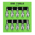 10PC 3/8" DR 48MM(L) TAMPER PROOF STAR BIT SOCKETS DS1229