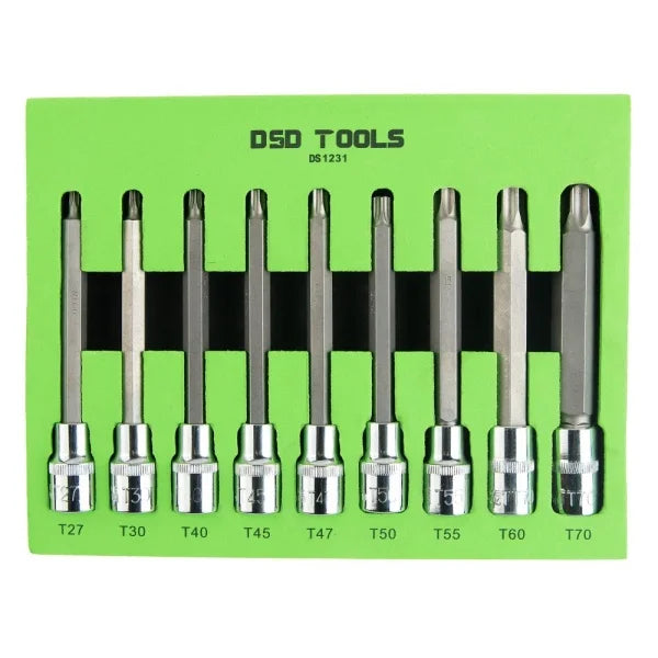 9PC 1/2" DR TORX BIT SOCKETS DS1231