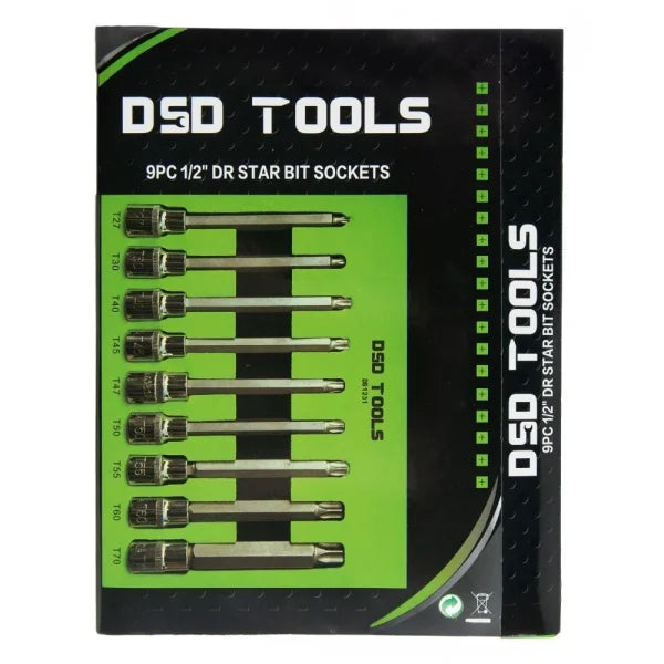 9PC 1/2" DR TORX BIT SOCKETS DS1231