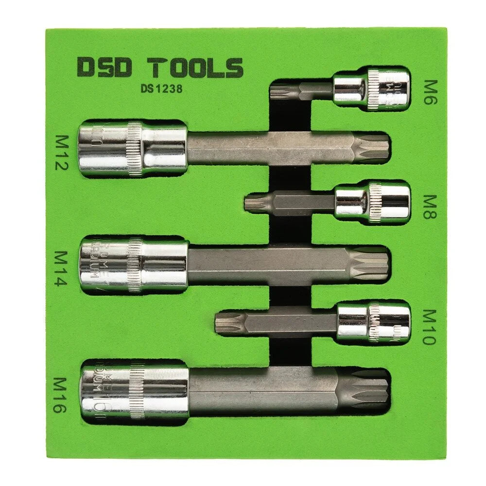6PC 3/8" &amp;amp; 1/2" DR TRIPLE SQUARE BIT SOCKET SET DS1238