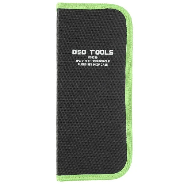 4PC 9" NI-FE FINISH CIRCLIP PLIERS SET IN ZIP CASE DS1250