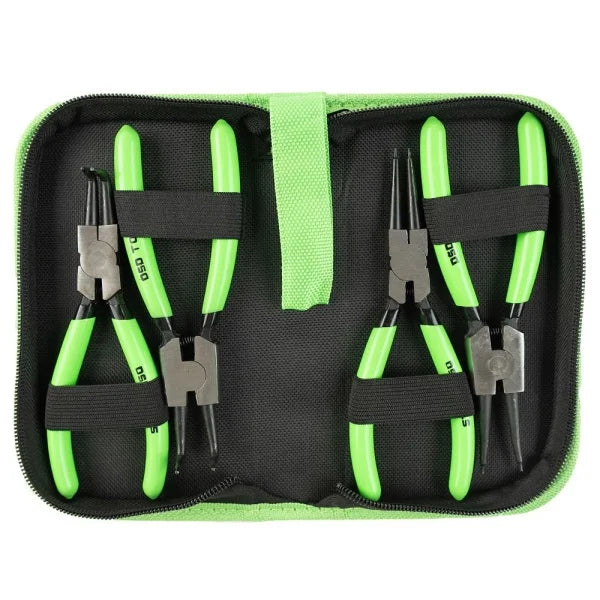 4PC CIRCLIP PLIERS SET IN ZIP POUCH - 6" DS1251