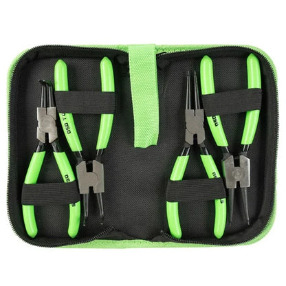 4PC CIRCLIP PLIERS SET IN ZIP POUCH - 6" DS1251