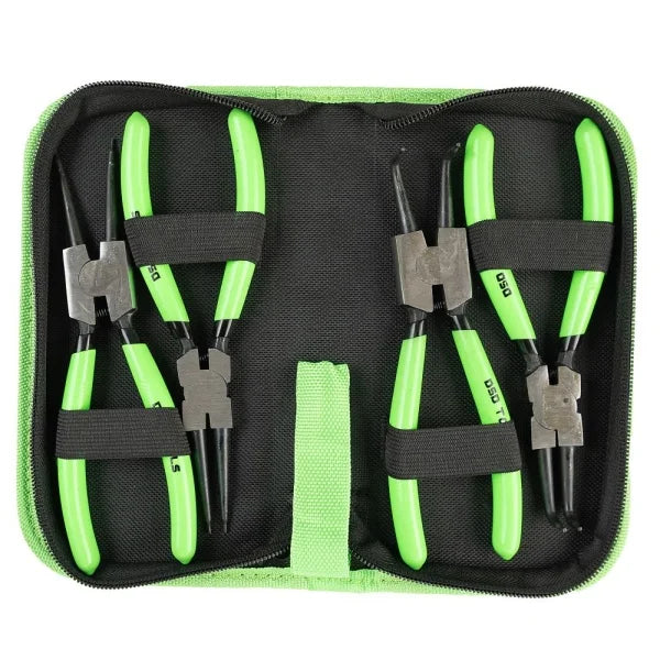 4PC 7" CIRCLIP PLIERS SET IN ZIP POUCH DS1252