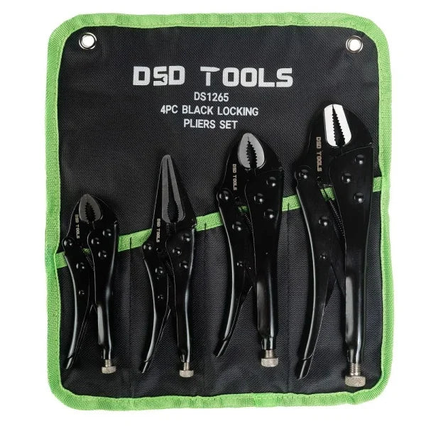 4PC BLACK LOCKING PLIERS SET DS1265