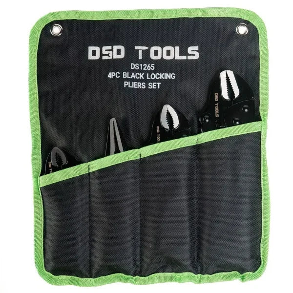 4PC BLACK LOCKING PLIERS SET DS1265