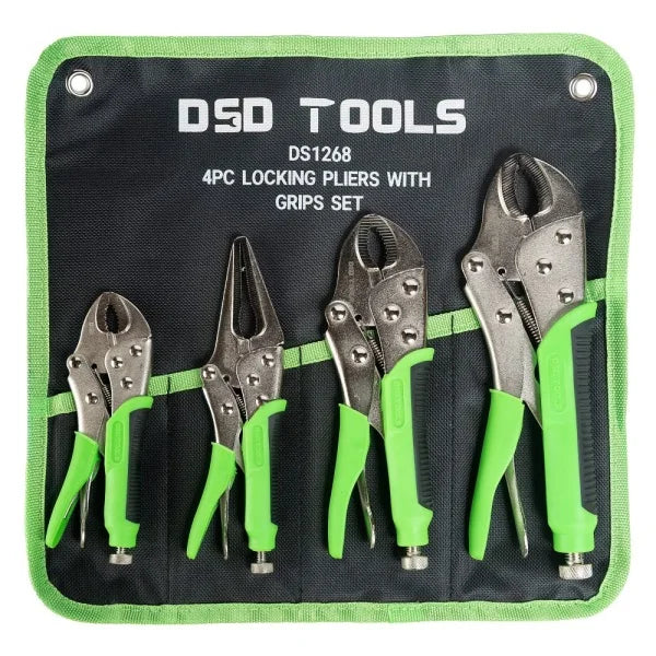 4PC LOCKING PLIERS WITH GRIPS SET DS1268