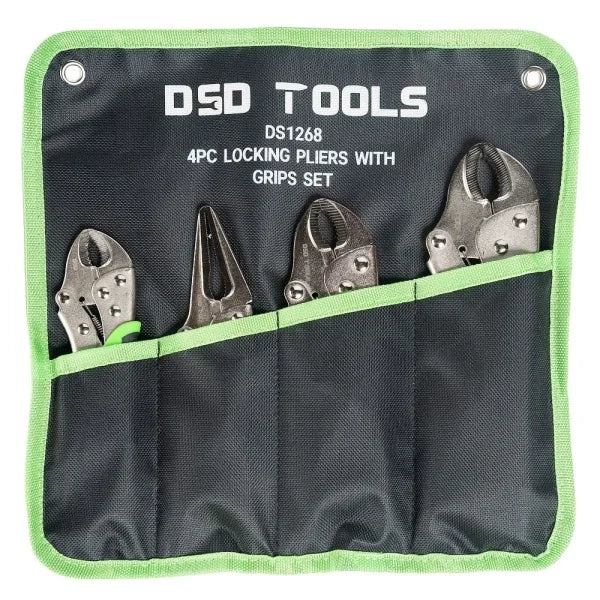 4PC LOCKING PLIERS WITH GRIPS SET DS1268