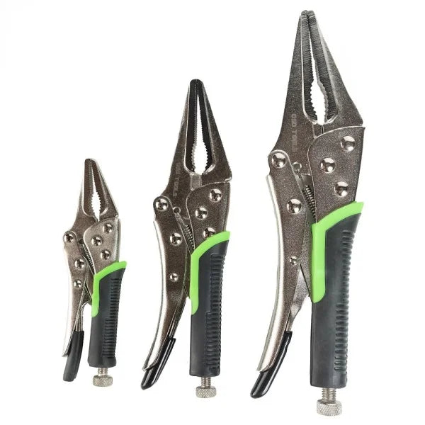 3PC LONG NOSE PLIERS SET WITH SOFT GRIP HANDLES DS1269