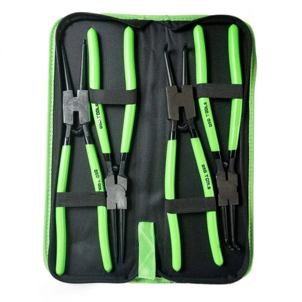 4PC CIRCLIP PLIERS SET IN ZIP POUCH -13" DS1273