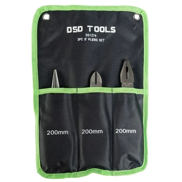 3PC 8" PLIERS SET DS1274