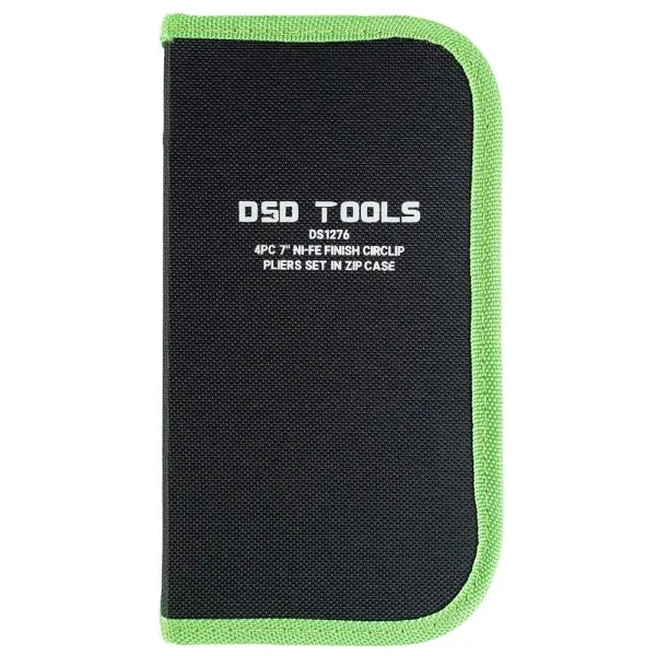4PC 7" NI-FE FINISH CIRCLIP PLIERS SET IN ZIP CASE DS1276